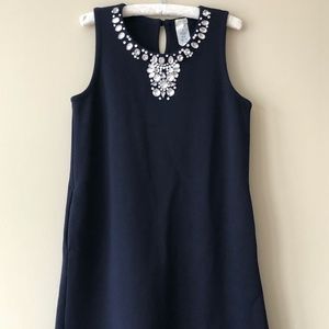 Crewcuts Jeweled Pocket Dress Navy Sz12